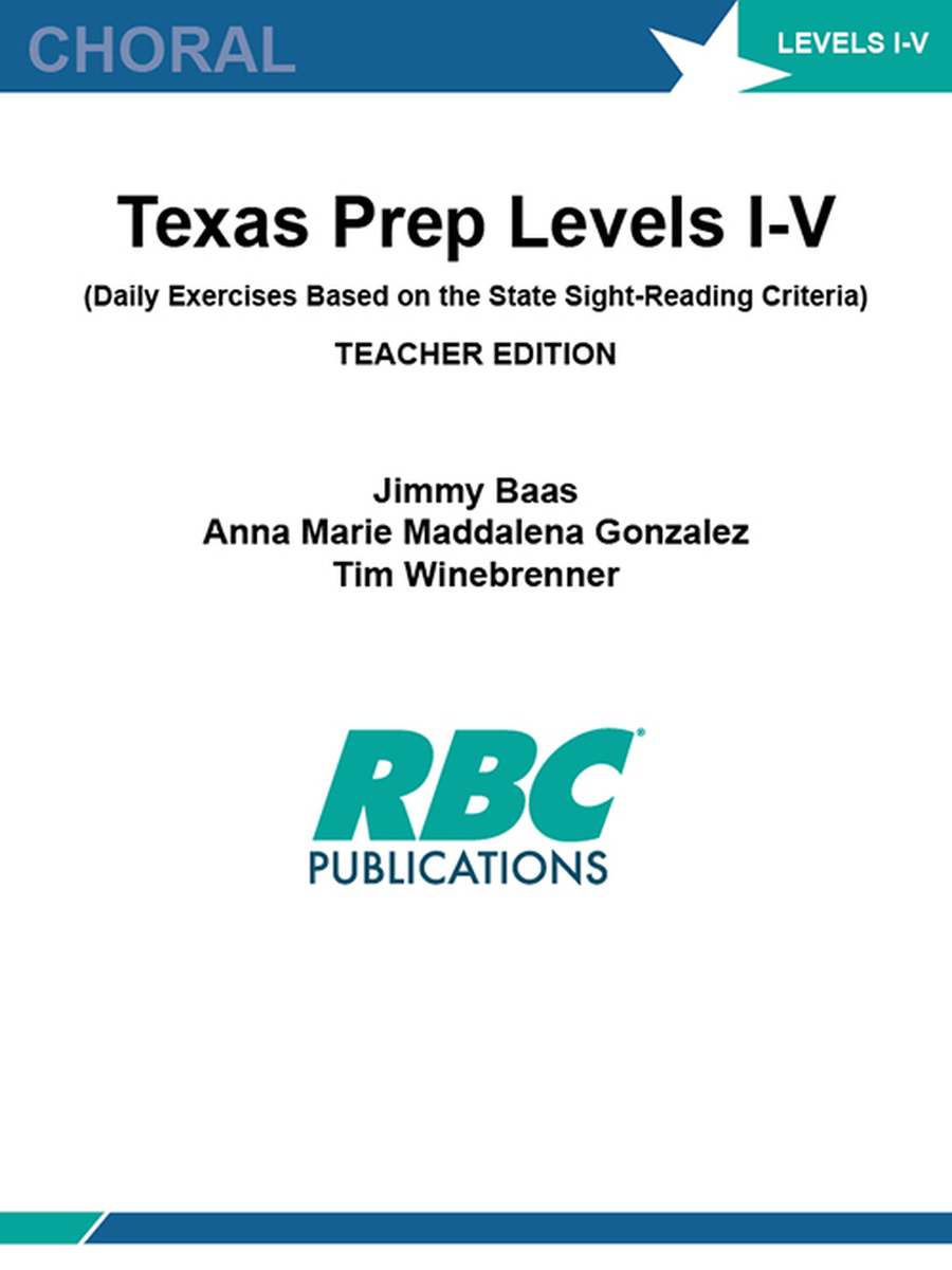 Texas Prep Levels I-V (Teacher Edition) SSA scores gallery preview page 1