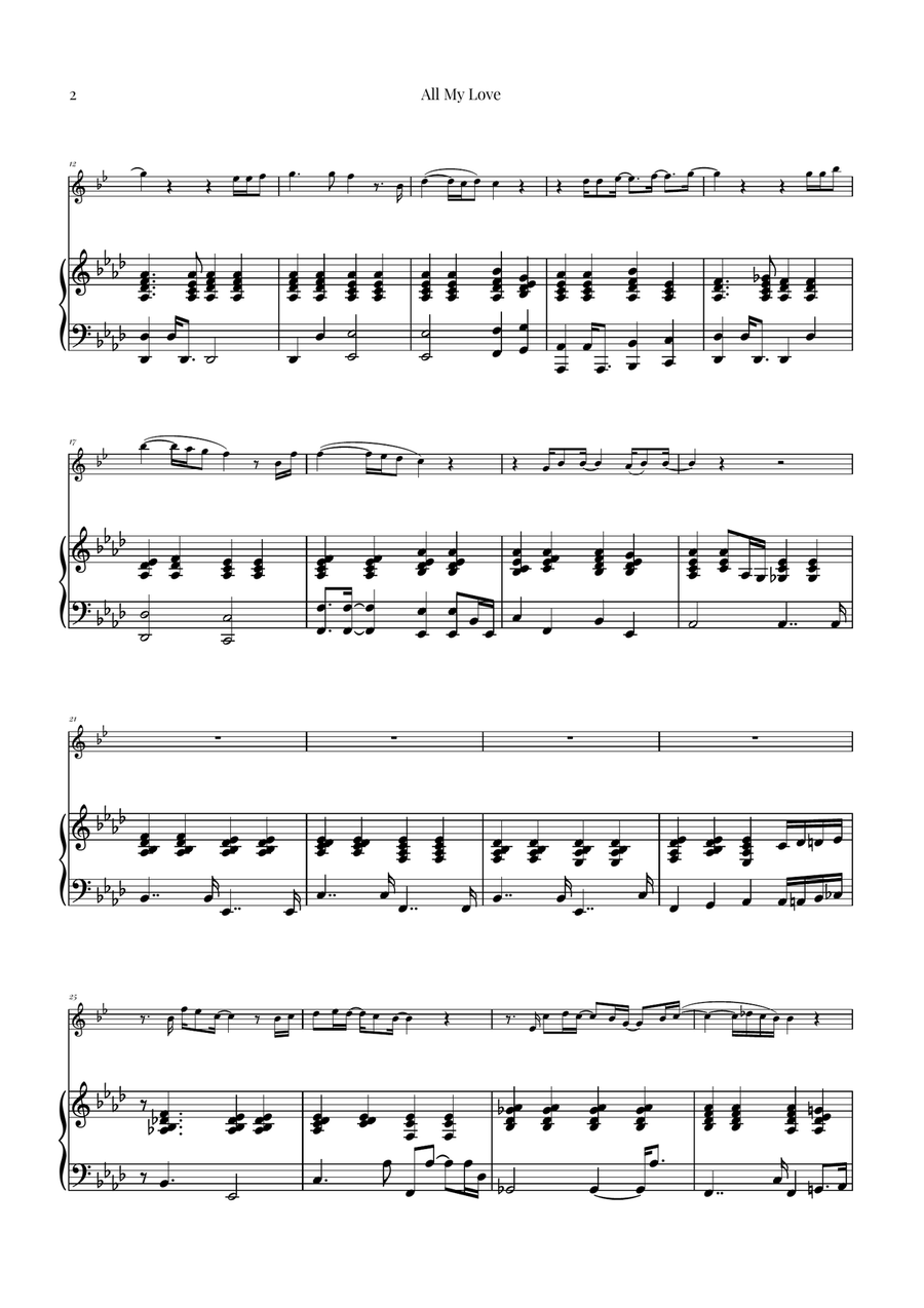All My Love Chamber Music scores gallery preview page 2