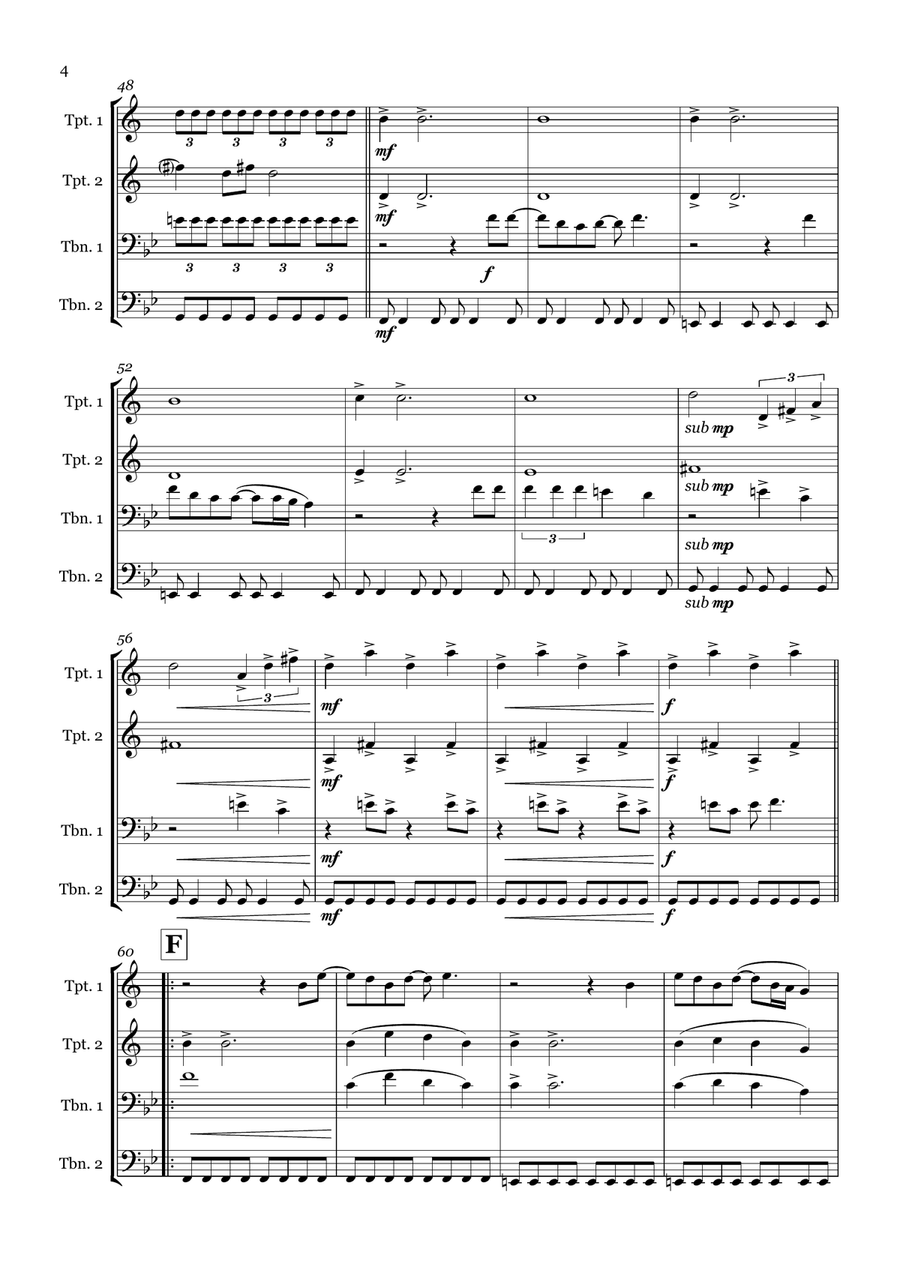 Christmas (Baby Please Come Home) Brass Quartet scores gallery preview page 4