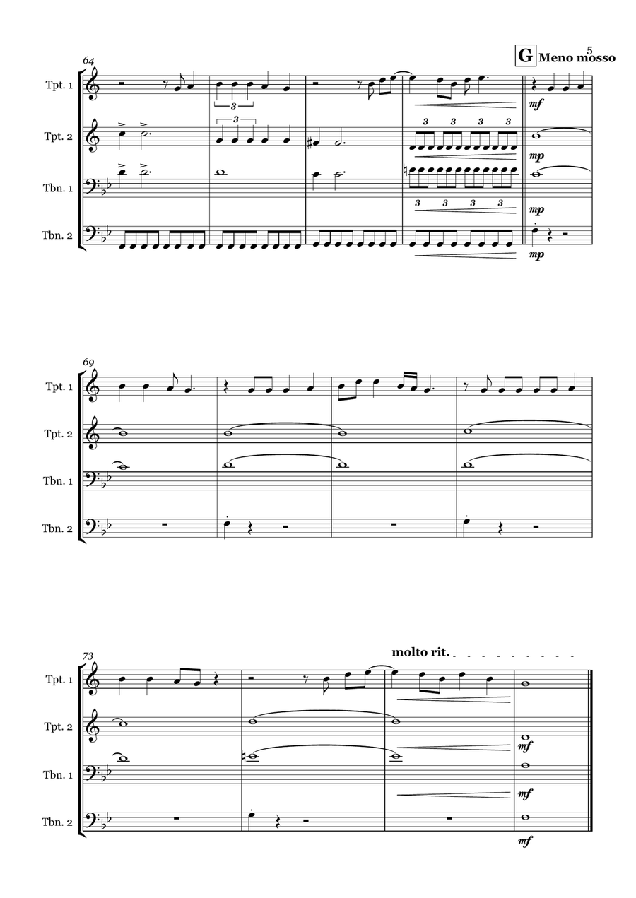 Christmas (Baby Please Come Home) Brass Quartet scores gallery preview page 5