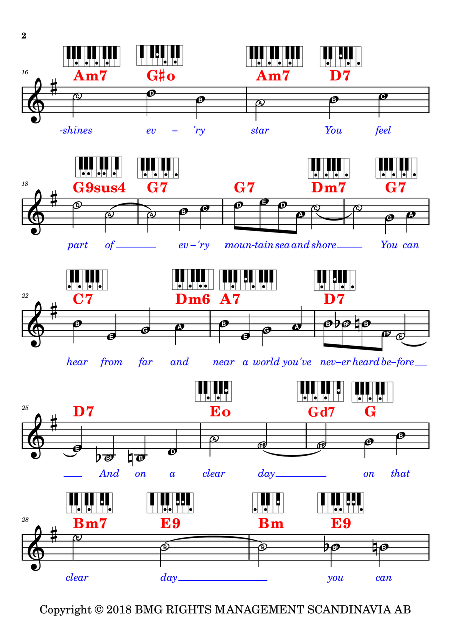 On A Clear Day On A Clear Day Piano scores gallery preview page 2