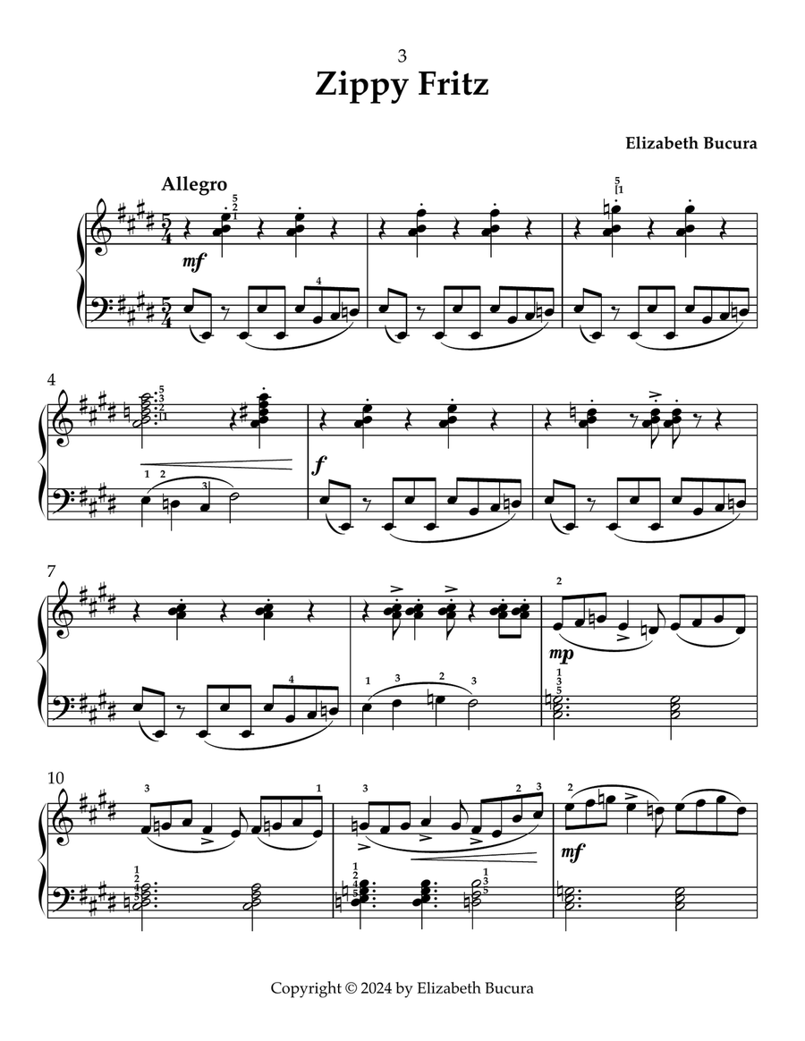 Zippy Fritz Piano Method scores gallery preview page 1