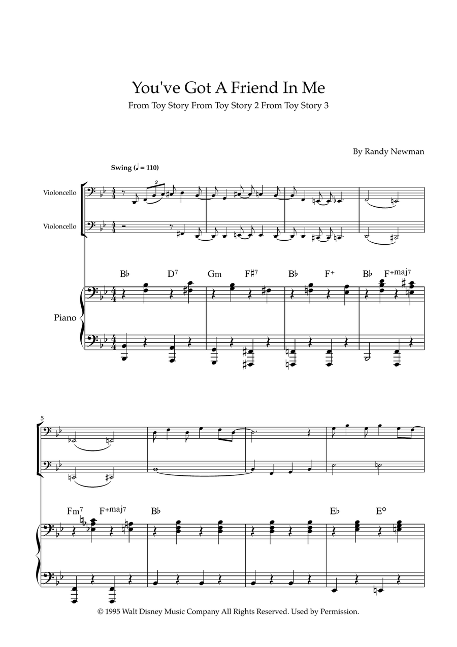 You've Got A Friend In Me String Duet scores gallery preview page 1