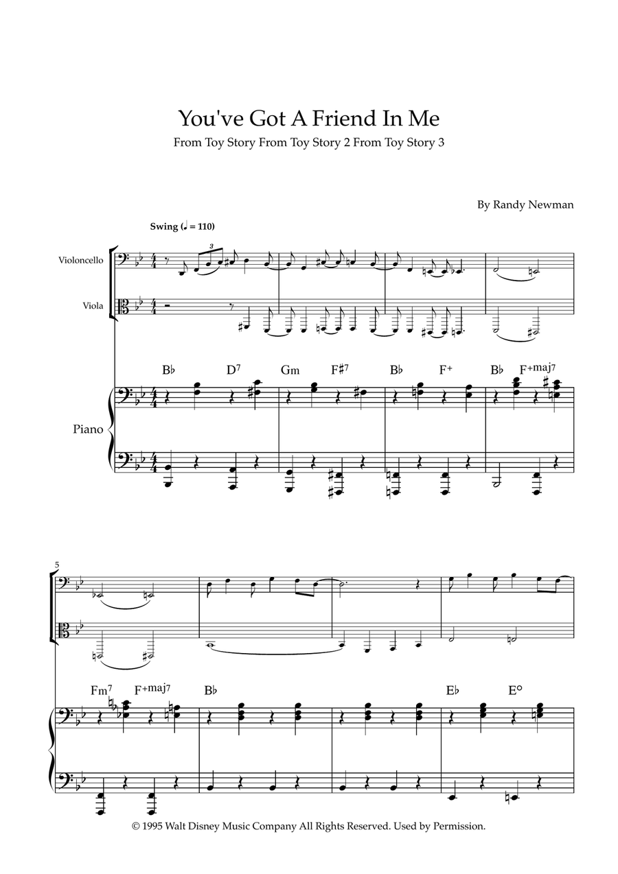 You've Got A Friend In Me String Duet scores gallery preview page 1