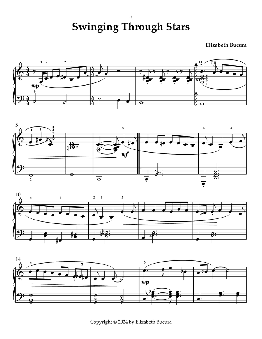 Swinging Through Stars Piano Method scores gallery preview page 1