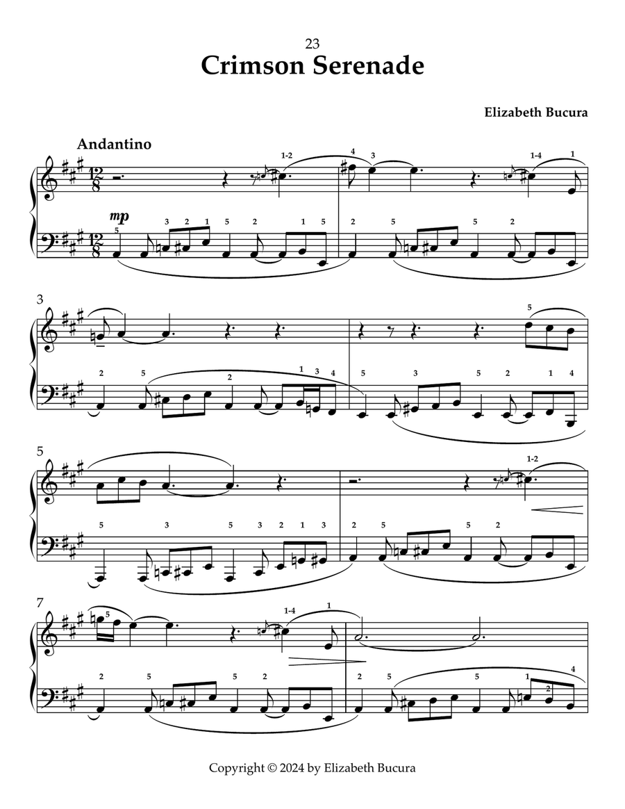 Crimson Serenade Piano Method scores gallery preview page 1
