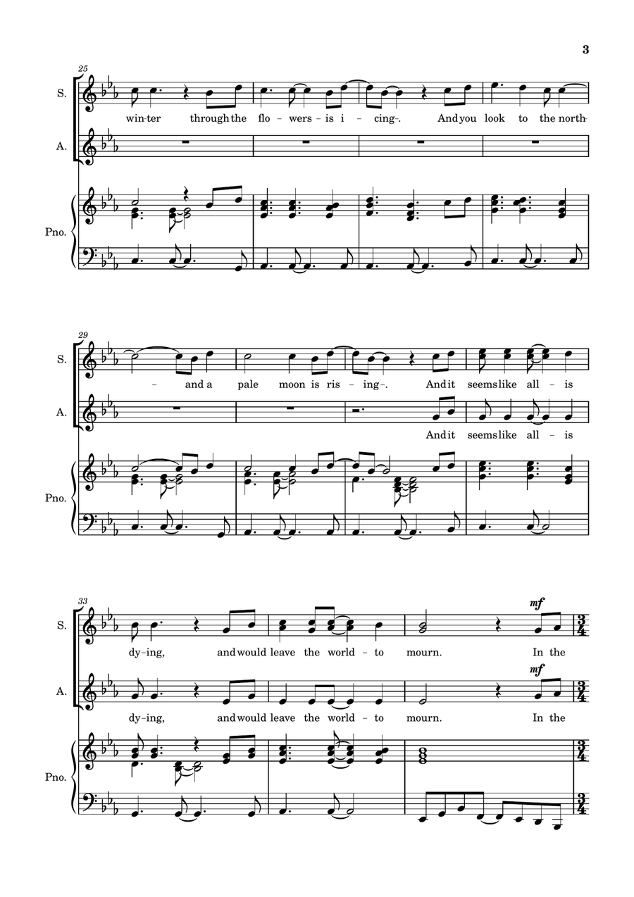 The Last Unicorn (Main Theme) SSA scores gallery preview page 3