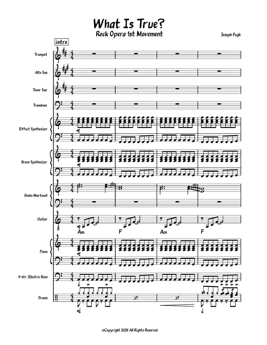 What Is True? What Is True? Jazz Ensemble scores gallery preview page 1