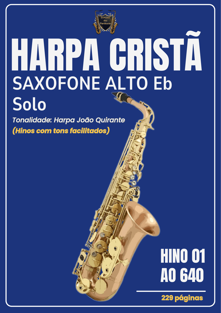 Harpa Cristã João Quirante - Saxofone Alto Solo - O Primo das Partituras Alto Saxophone scores gallery preview page 2