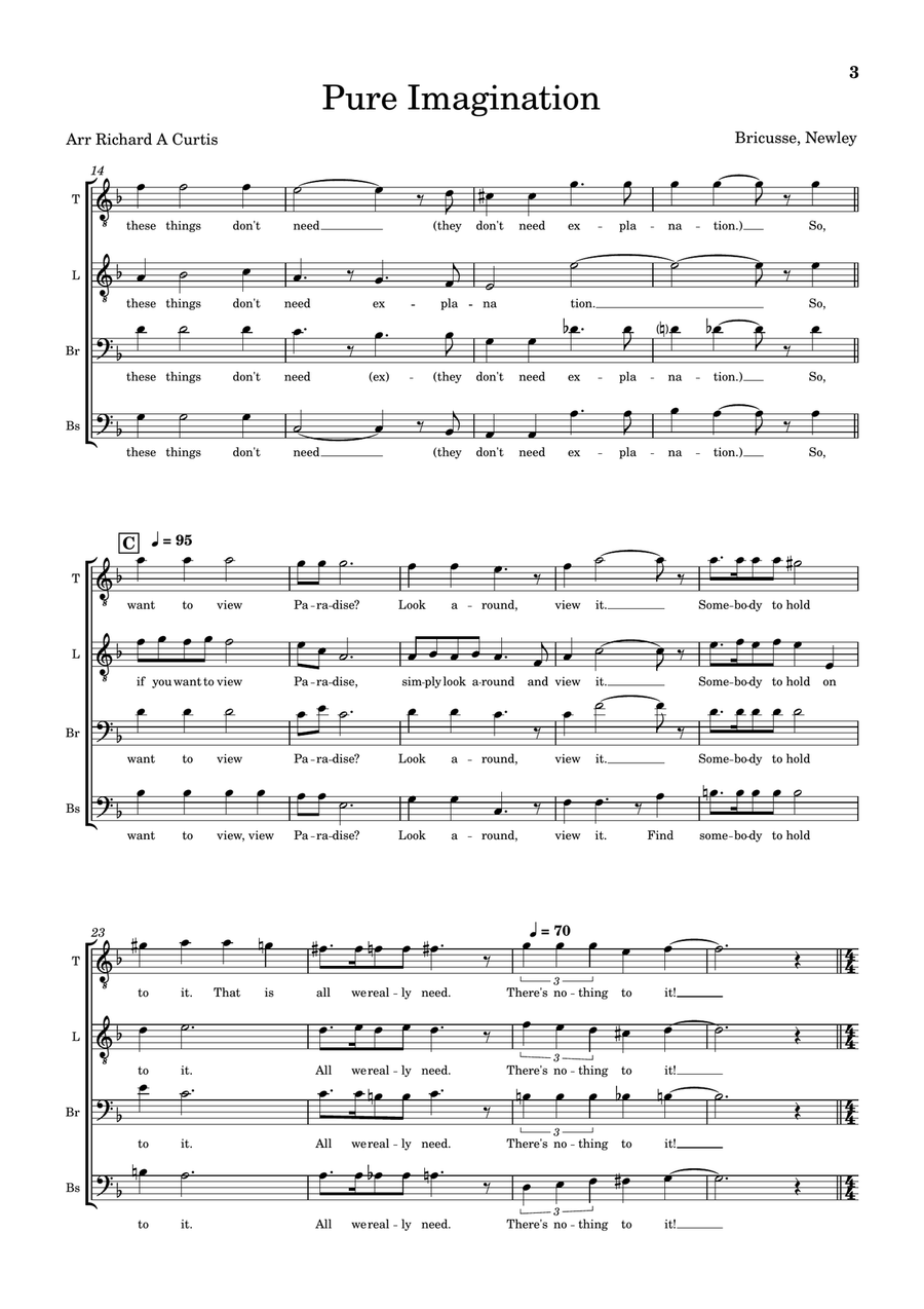 Pure Imagination TTBB scores gallery preview page 3
