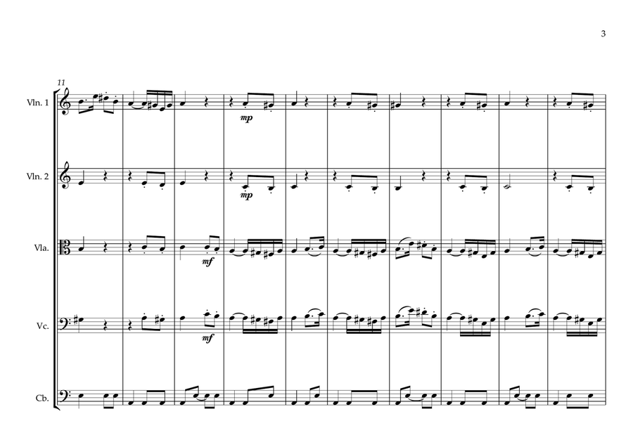MauritIanian National Anthem for String Orchestra String Orchestra scores gallery preview page 3