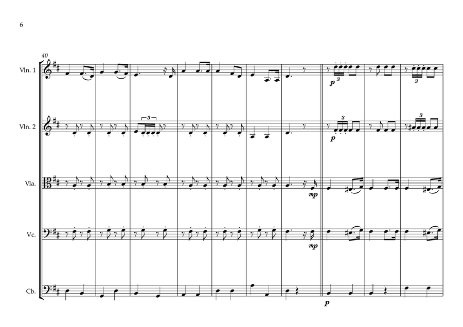 MauritIanian National Anthem for String Orchestra String Orchestra scores gallery preview page 6