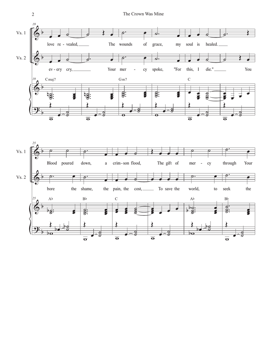 The Crown Was Mine (2-part choir - (TB) TB scores gallery preview page 2
