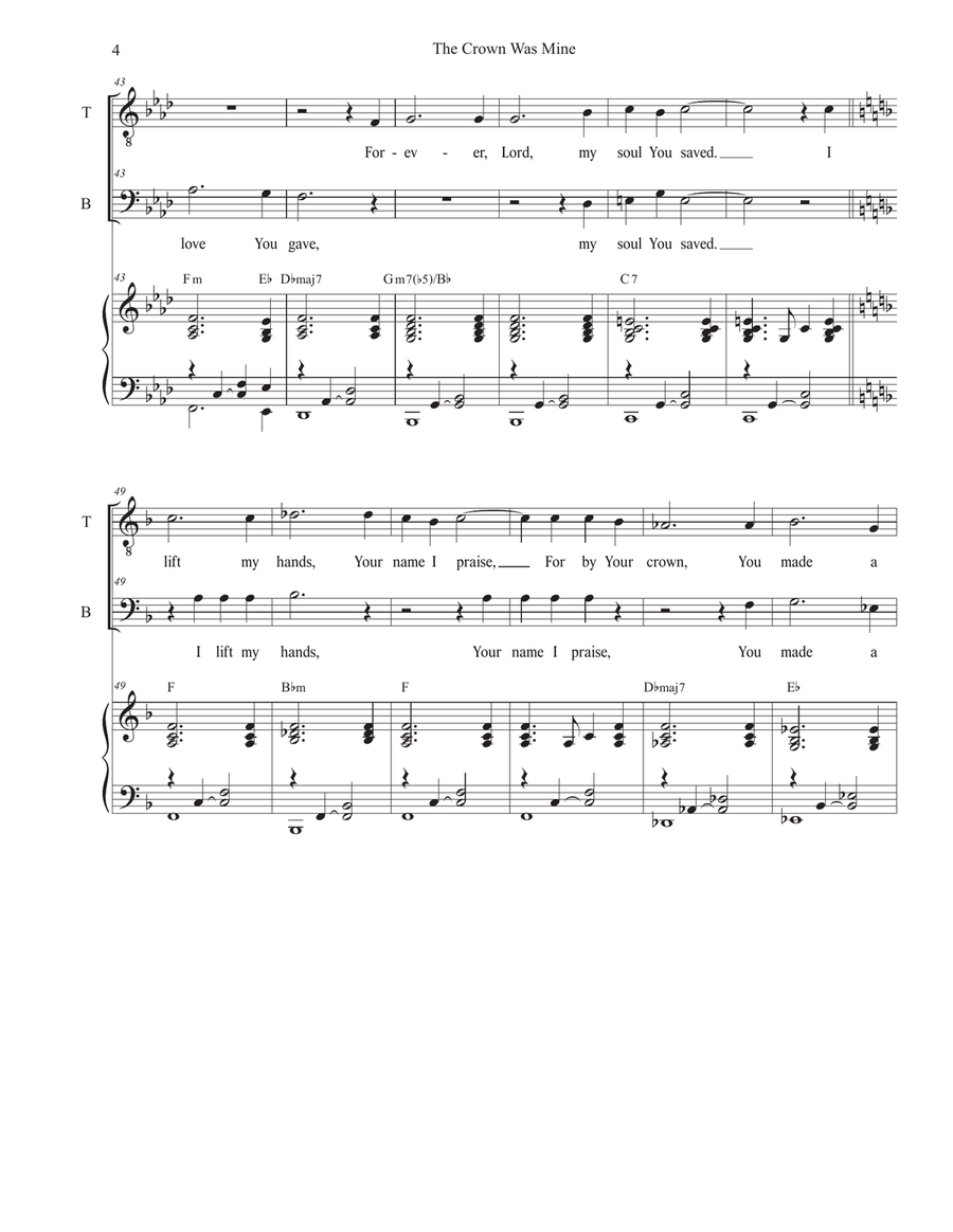 The Crown Was Mine (2-part choir - (TB) TB scores gallery preview page 4