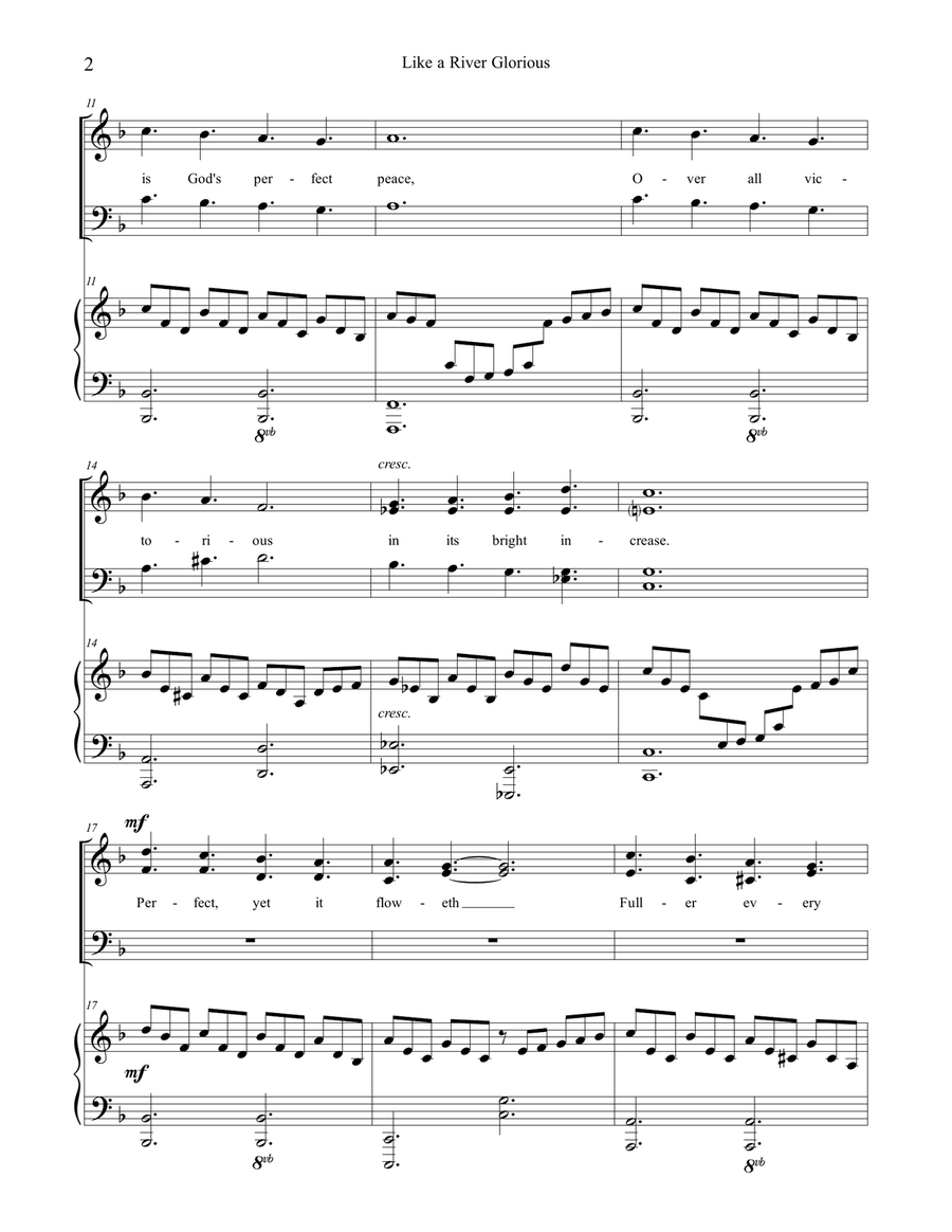 Like a River Glorious Like a River Glorious 4-Part scores gallery preview page 2