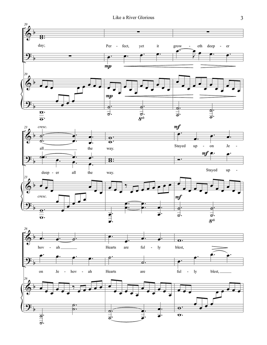 Like a River Glorious Like a River Glorious 4-Part scores gallery preview page 3