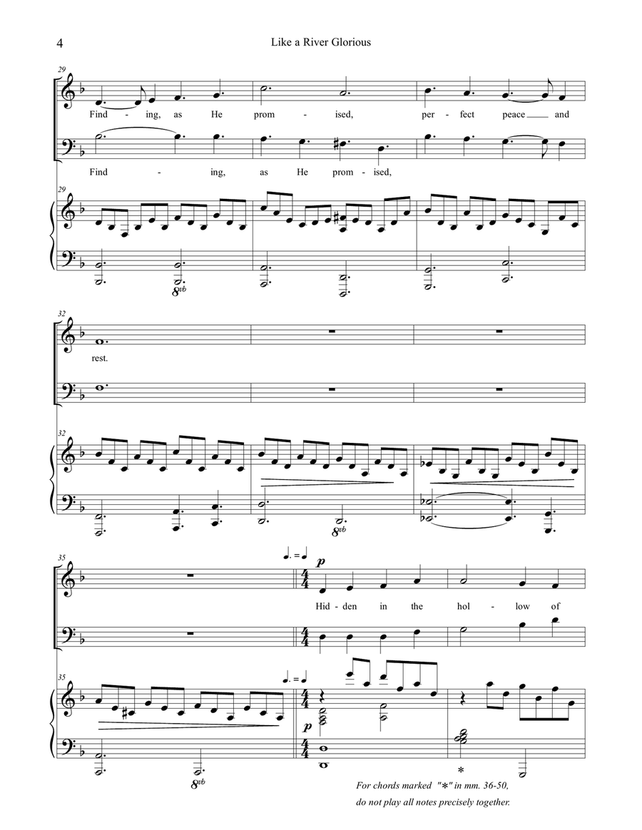 Like a River Glorious Like a River Glorious 4-Part scores gallery preview page 4
