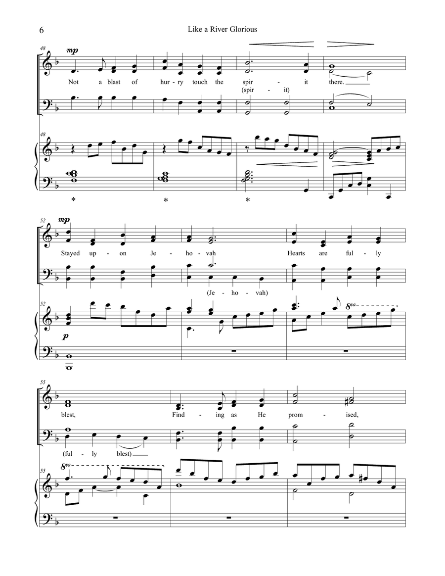 Like a River Glorious Like a River Glorious 4-Part scores gallery preview page 6