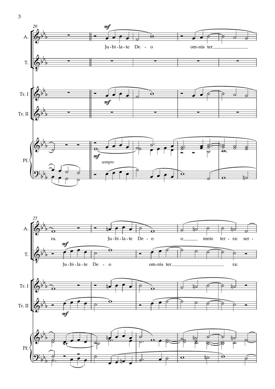 Jubilate Deo Jubilate Deo Tenor Voice scores gallery preview page 3