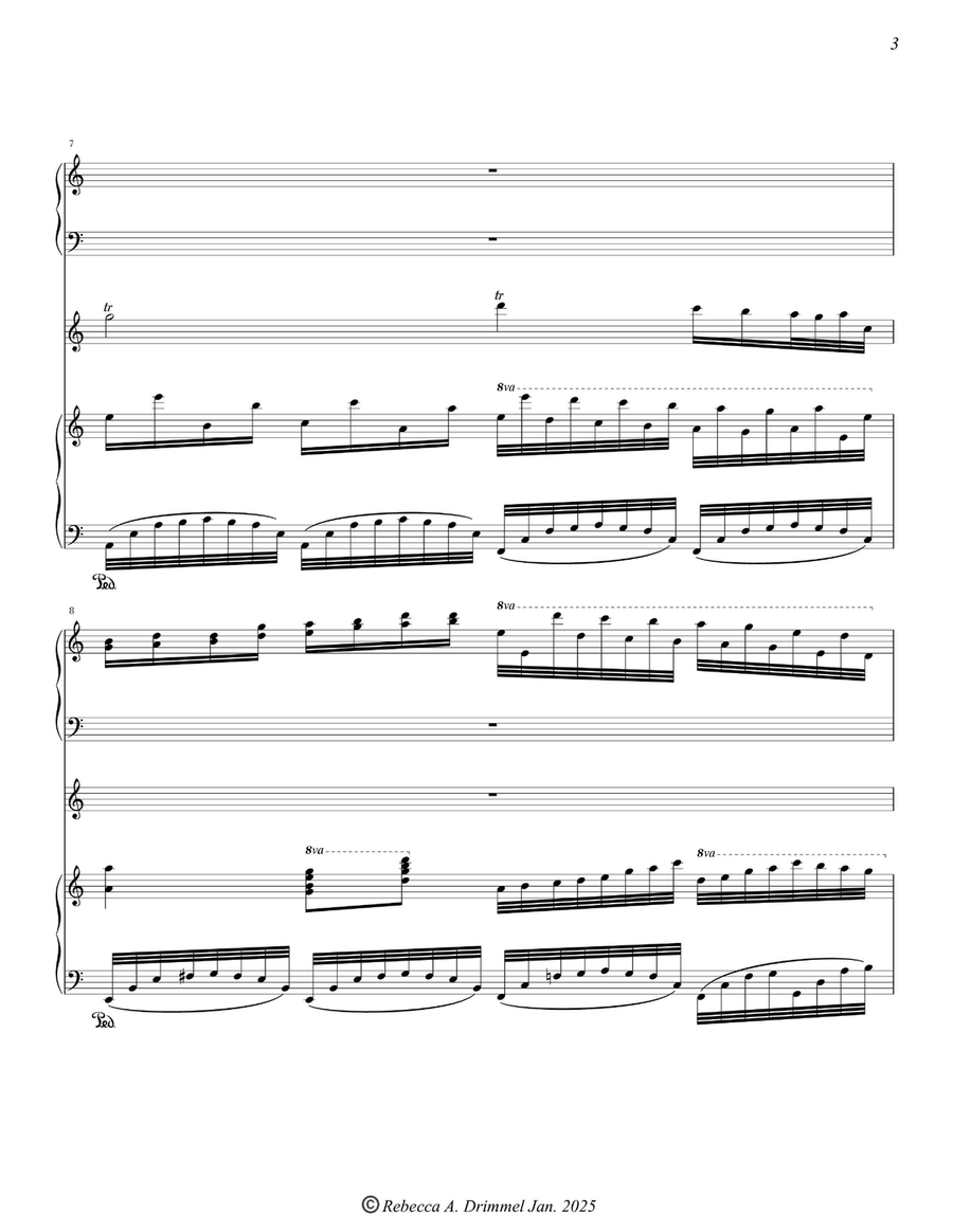 Chinese Whispers (Full score and individual parts) String Duet scores gallery preview page 4