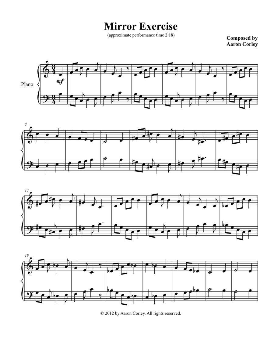 Mirror Exercise Mirror Exercise Piano Method scores gallery preview page 2