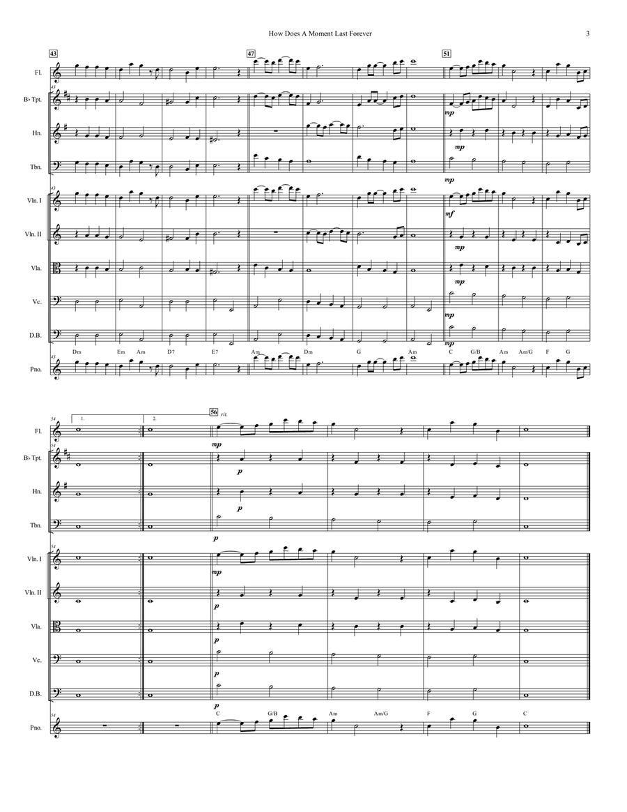 How Does A Moment Last Forever How Does A Moment Last Forever Chamber Orchestra scores gallery preview page 4