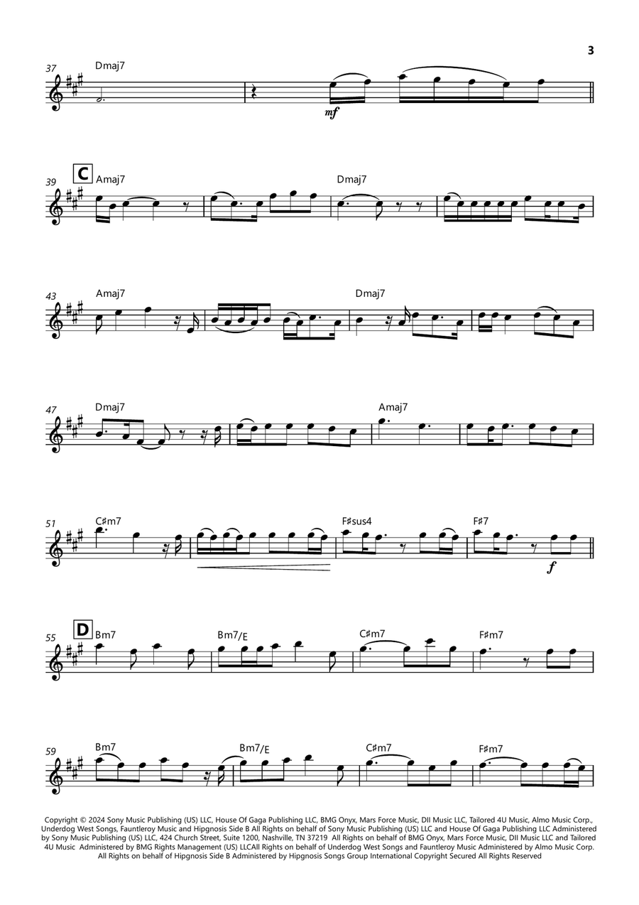 Die With A Smile Die With A Smile Oboe Solo scores gallery preview page 3