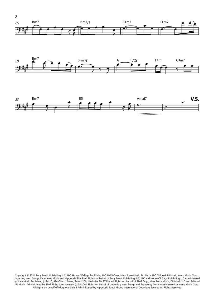 Die With A Smile Die With A Smile Bassoon Solo scores gallery preview page 2
