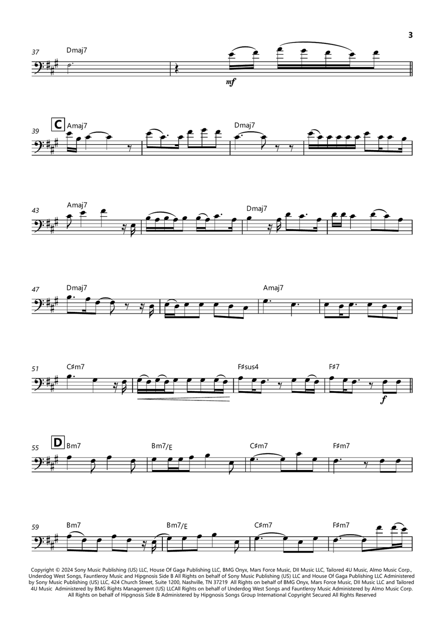 Die With A Smile Die With A Smile Bassoon Solo scores gallery preview page 3