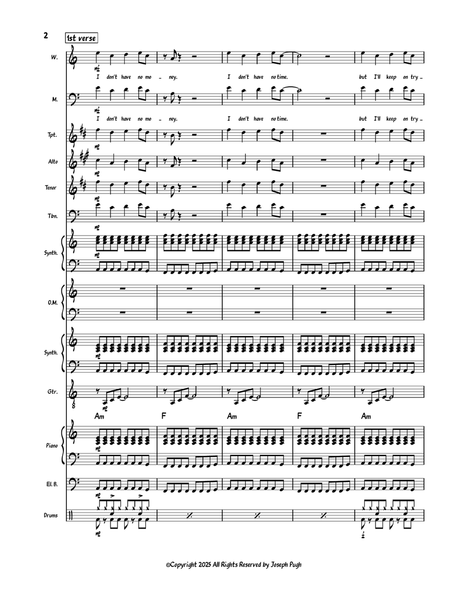 What Is True 1st Movement Rock Opera 4-Part scores gallery preview page 2