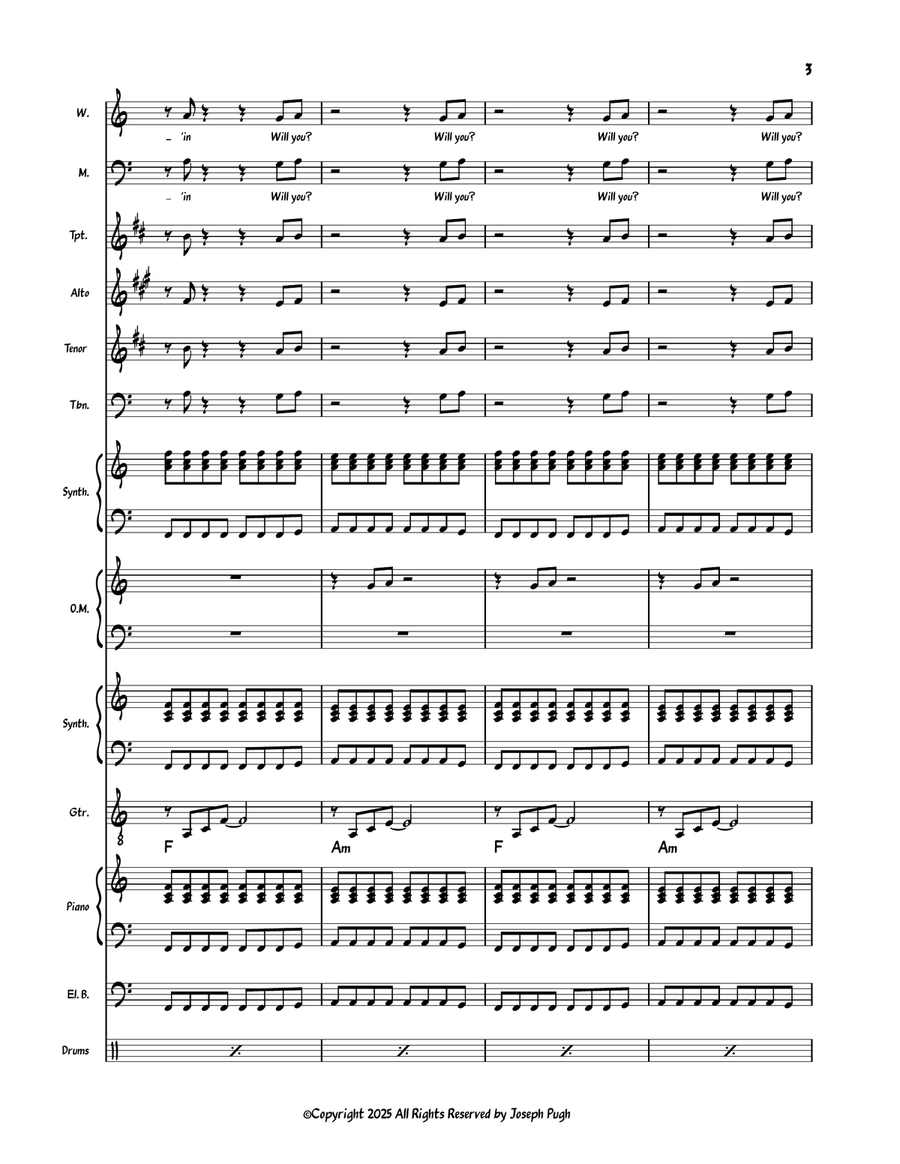 What Is True 1st Movement Rock Opera 4-Part scores gallery preview page 3