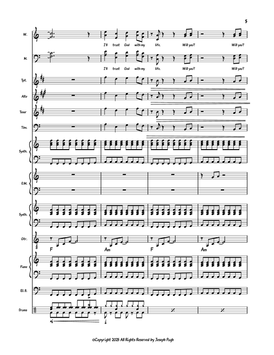 What Is True 1st Movement Rock Opera 4-Part scores gallery preview page 5