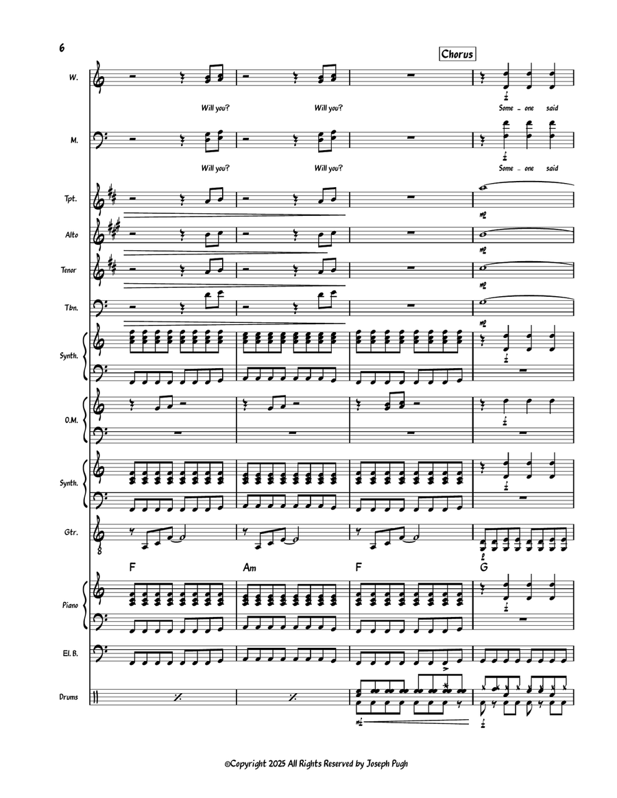 What Is True 1st Movement Rock Opera 4-Part scores gallery preview page 6