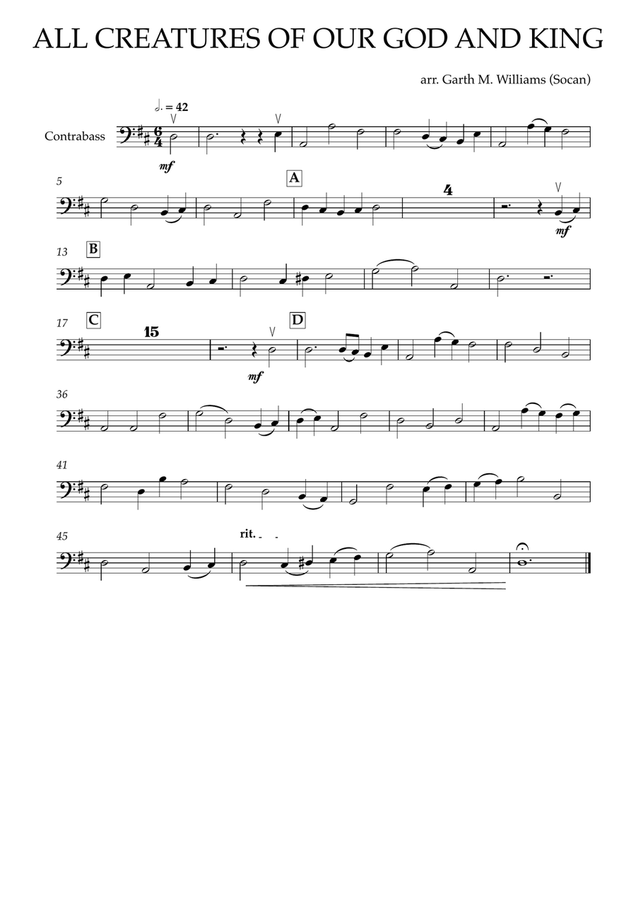 ALL CREATURES OF OUR GOD AND KING FOR FULL ORCHESTRA Full Orchestra scores gallery preview page 3