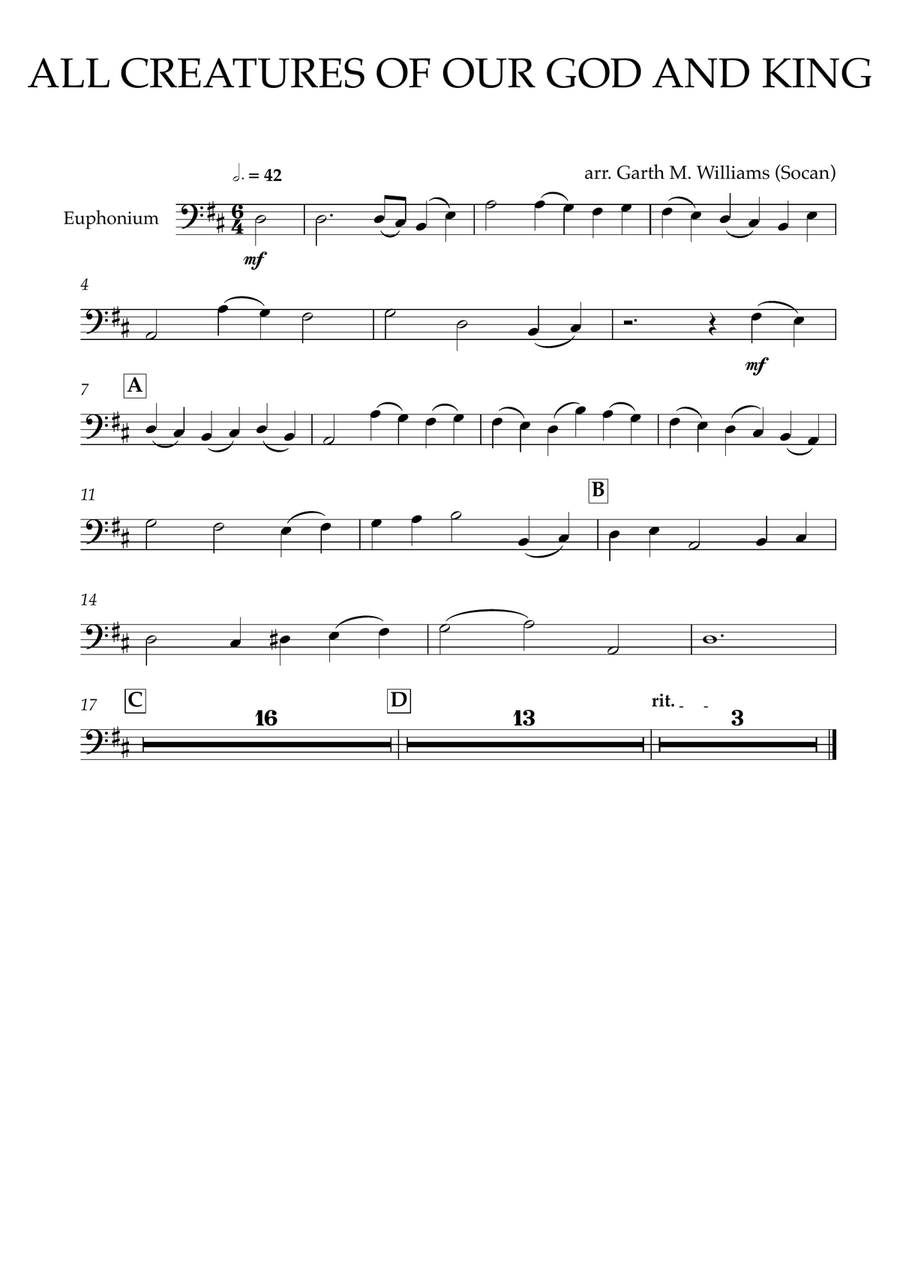 ALL CREATURES OF OUR GOD AND KING FOR FULL ORCHESTRA Full Orchestra scores gallery preview page 5