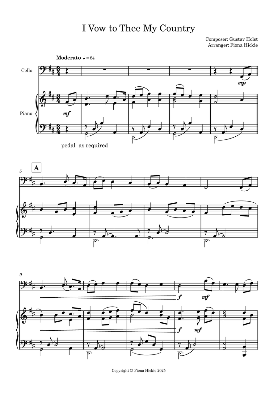 I Vow To Thee My Country I Vow To Thee My Country Chamber Music scores gallery preview page 2