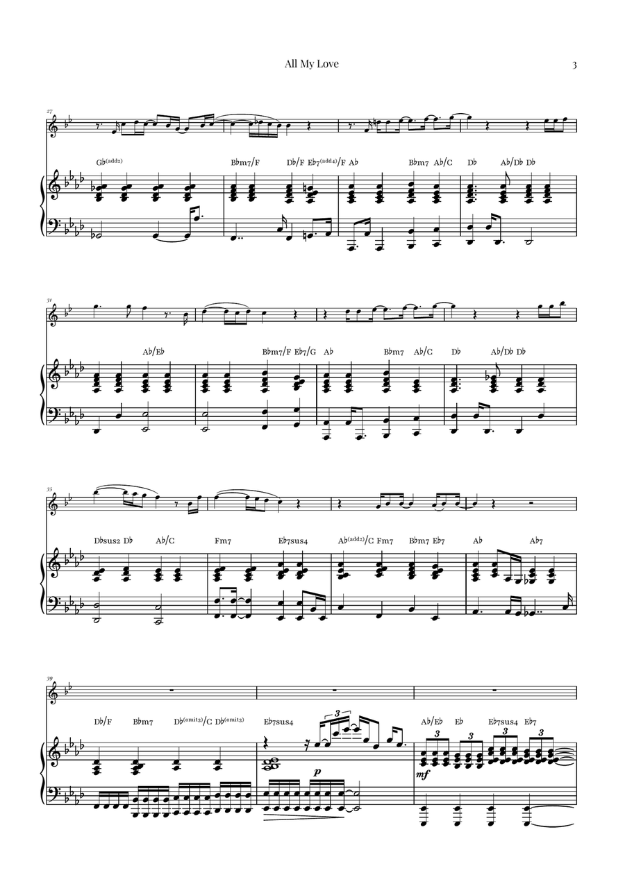 All My Love Chamber Music scores gallery preview page 3