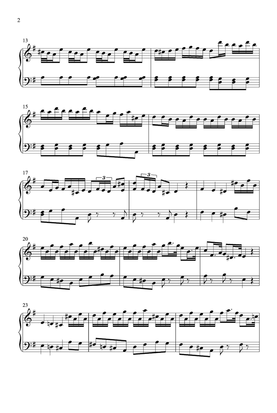 Sonata in sol maggiore - Domenico Cimarosa Piano Solo scores gallery preview page 2