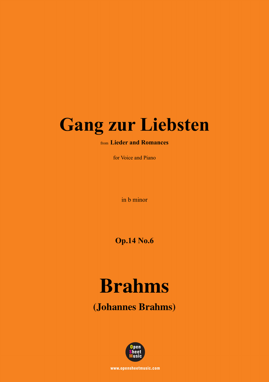 Brahms-Gang zur Liebsten,in b minor Piano, Vocal scores gallery preview page 1