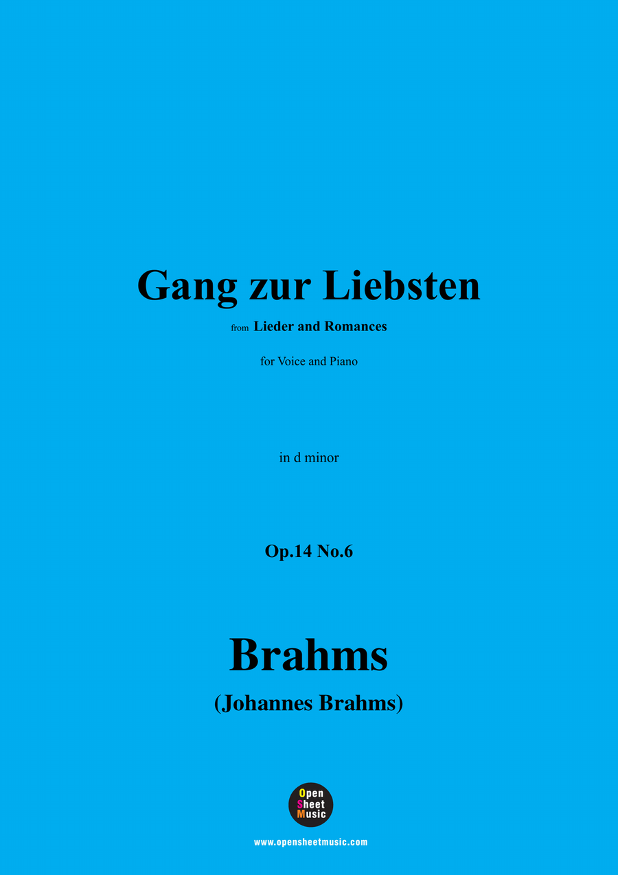 Brahms-Gang zur Liebsten,in d minor Piano, Vocal scores gallery preview page 1