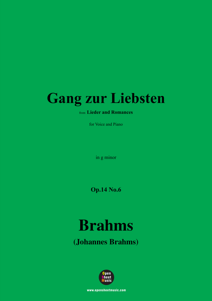Brahms-Gang zur Liebsten,in g minor Piano, Vocal scores gallery preview page 1