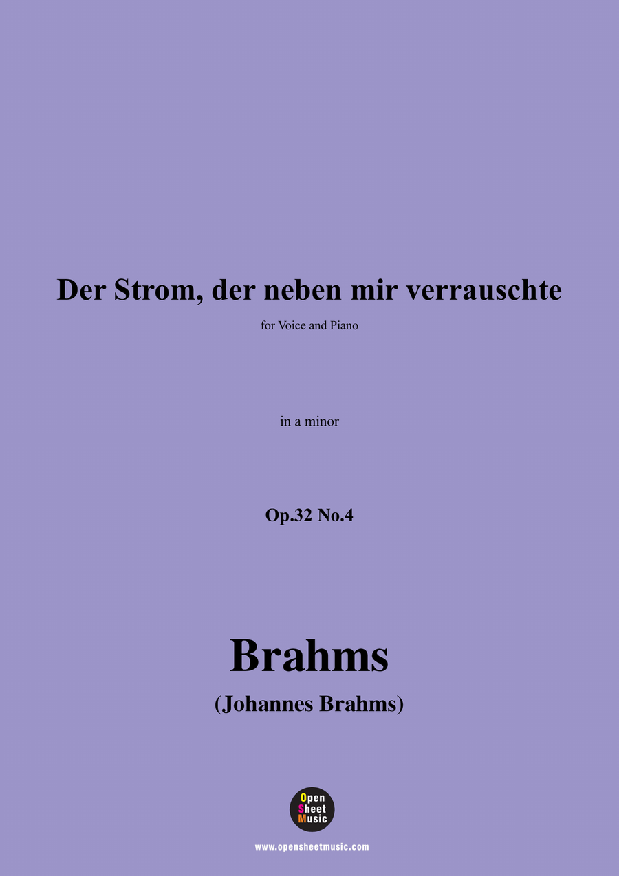 Brahms-Der Strom,der neben mir verrauschte,in a minor Piano, Vocal scores gallery preview page 1