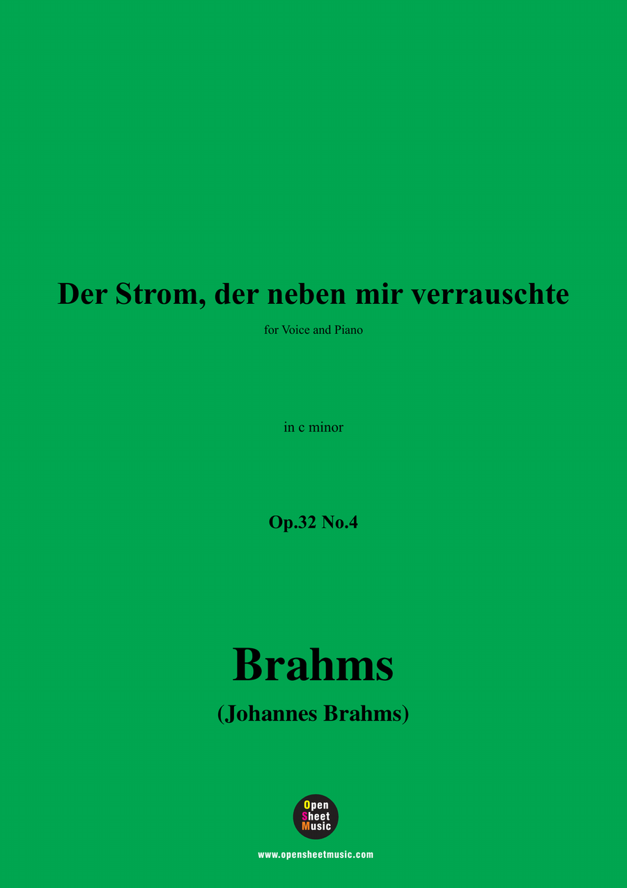 Brahms-Der Strom,der neben mir verrauschte,in c minor Piano, Vocal scores gallery preview page 1
