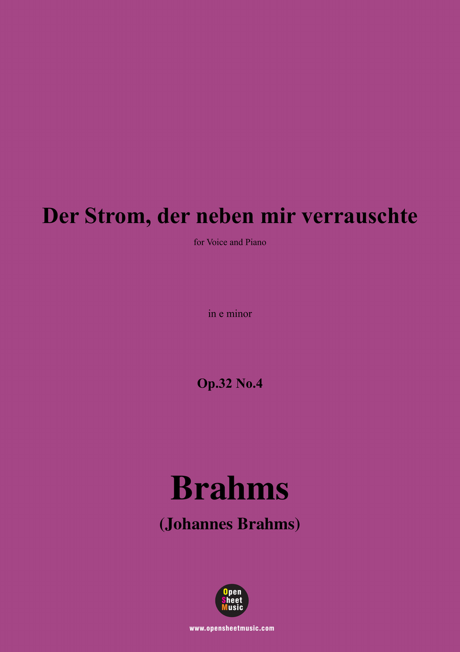 Brahms-Der Strom,der neben mir verrauschte,in e minor Piano, Vocal scores gallery preview page 1
