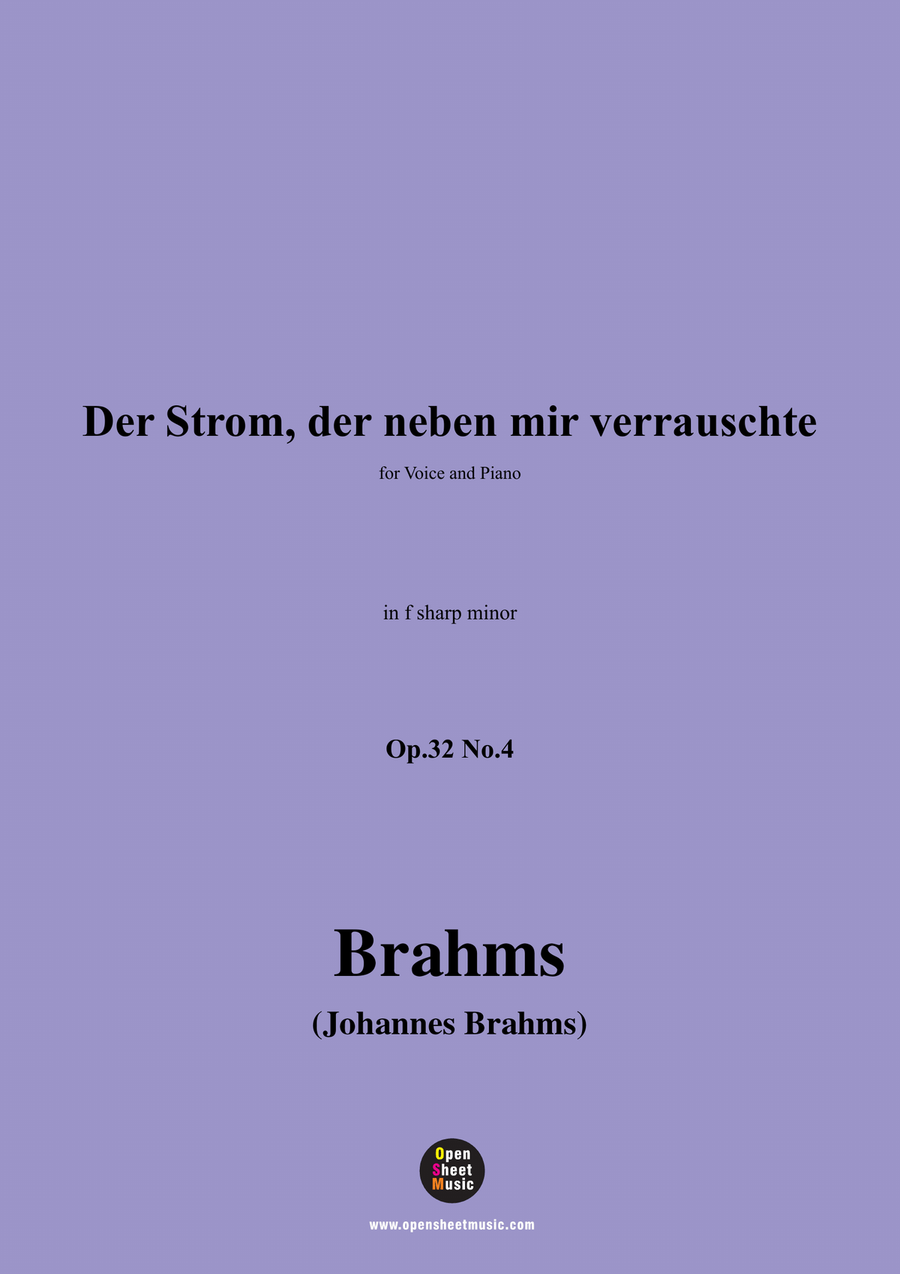 Brahms-Der Strom,der neben mir verrauschte,in f sharp minor Piano, Vocal scores gallery preview page 1