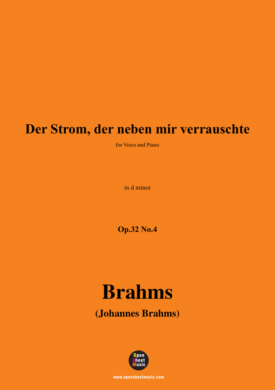 Brahms-Der Strom,der neben mir verrauschte,in d minor Piano, Vocal scores gallery preview page 1
