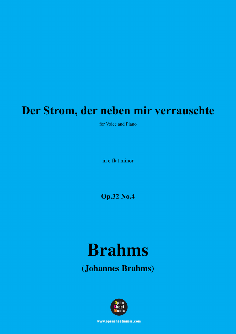 Brahms-Der Strom,der neben mir verrauschte,in e flat minor Piano, Vocal scores gallery preview page 1