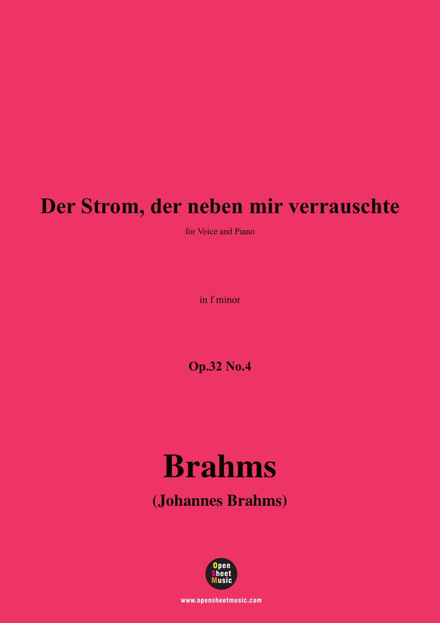 Brahms-Der Strom,der neben mir verrauschte,in f minor Piano, Vocal scores gallery preview page 1
