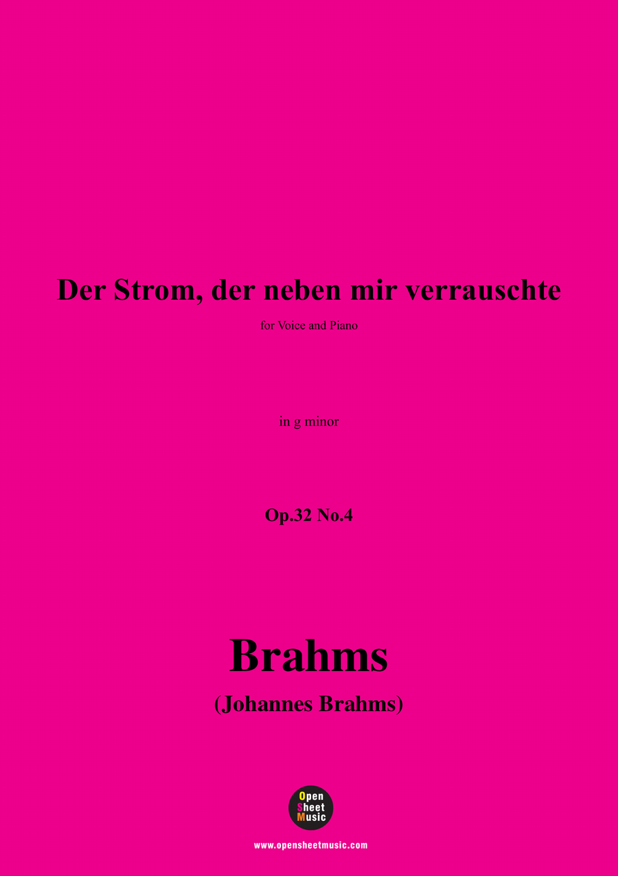 Brahms-Der Strom,der neben mir verrauschte,in g minor Piano, Vocal scores gallery preview page 1
