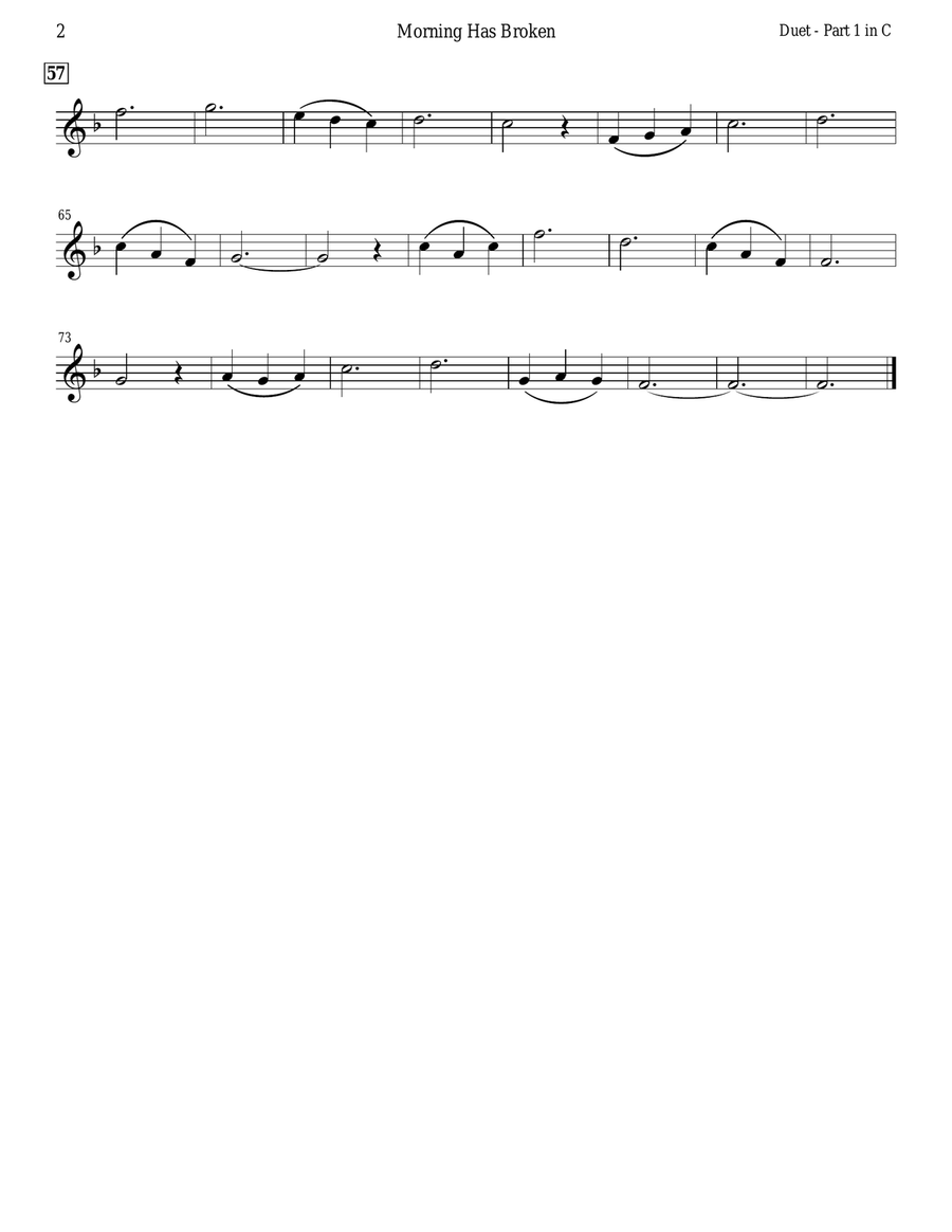 Morning Has Broken (Clarinet Duet) Clarinet Duet scores gallery preview page 6